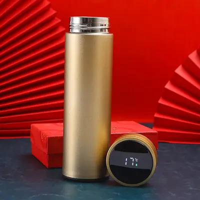 Smart Temperature Display 304 Stainless Steel Thermos Cup, Double-Wall - 10