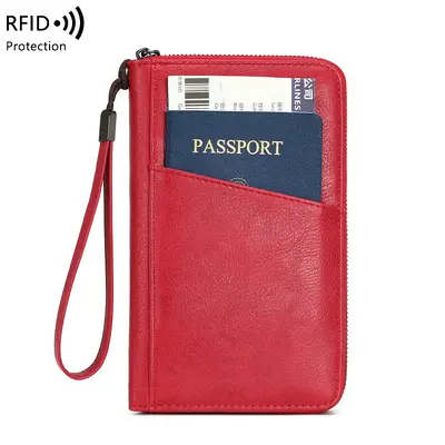 RFID pasaport cüzdanı, büyük kapasiteli, çok fonksiyonlu - 11
