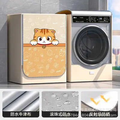 Davul çamaşır makinesi kapağı su geçirmez güneş koruma tozluk Haier Küçük Kuğu Panasonic Xiaomi Midea tam otomatik çamaşır makinesi