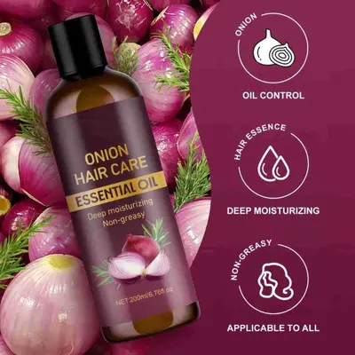 Onion Hair Oil Zwiebel-Haarserum, repariert und reduziert Frizz