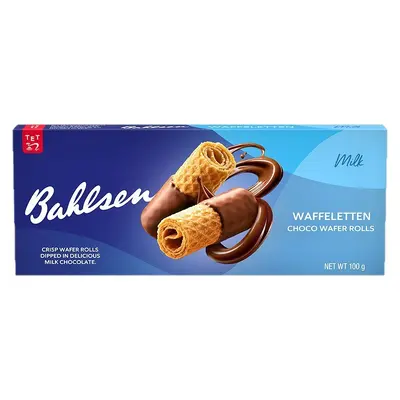 Schokoladen-Waffelrollen aus Deutschland, dunkle Schokoladen-Waffelrollen
