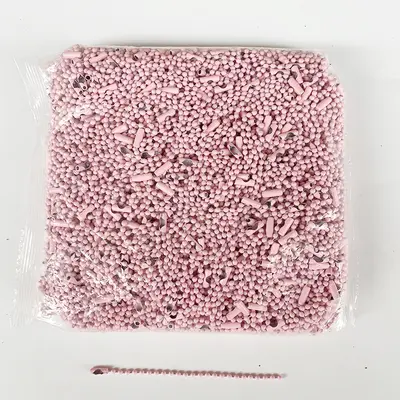 Makronenfarbene lackierte Rundperlenkette, DIY-Schmuckmaterial - 10