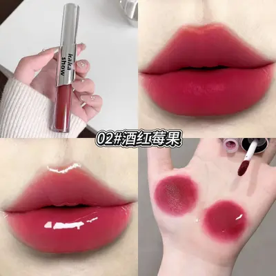 Kakashow Powder-Effect Dual-Head Lip Glaze, Fine Silky Smooth, Brightening Water-Light Mirror Gloss, Dual Texture Lipstick, Cross-Border Cosmetics - 7