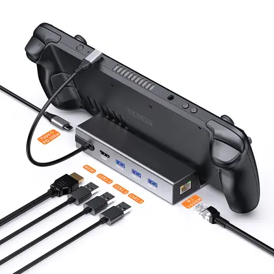 Steam Deck 6-in-1 USB-C Hub with Gigabit Ethernet