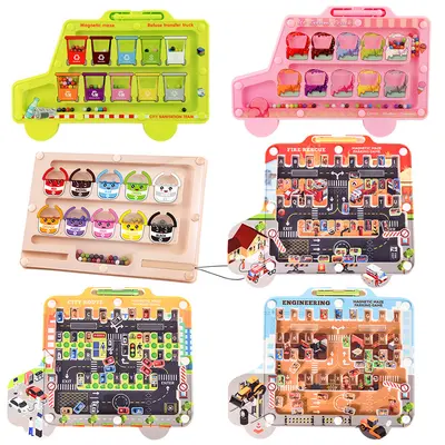 Magnetic Maze Toy with Digital Ball and Magnetic Pen for Toddlers - 6