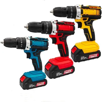 21V brushless cordless drill set, lithium, impact, rechargeable - 13