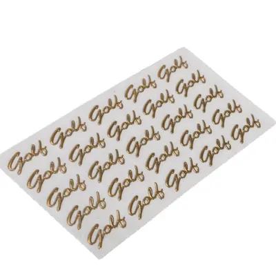 3D metal logo label, self-adhesive, hot stamping