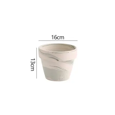 Red Clay Ceramic Flowerpot for Succulents, Water-Permeable - 10