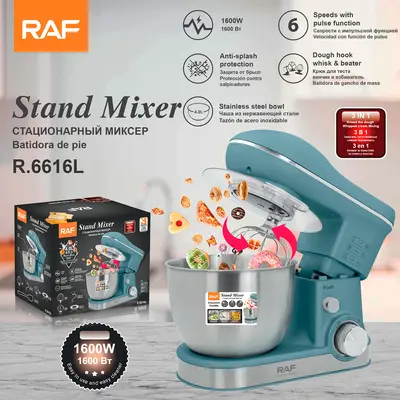 RAF Küchenmaschine 4L, vollautomatisch, 3-in-1 Teig, Fleisch und Creme