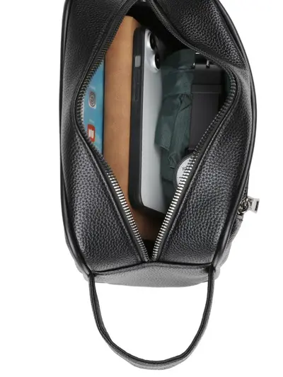 Men's PU Leather Clutch Bag, Litchi Pattern, Large Capacity, Japanese Style - 6