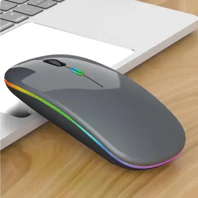 Bluetooth Çift Mod Kablosuz Şarjlı Sessiz Fare Bilgisayar Dizüstü Bilgisayar Çapraz Border Ofis Oyun Parlayan Kablosuz Fare - 10