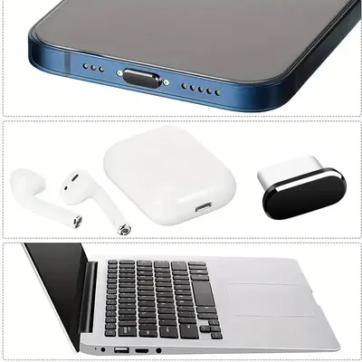 C Tipi veri bağlantı noktası USB toz fişi cep telefonu şarj bağlantı noktası metal toz fişi fırçalı temizleme kapağı ile uyumlu