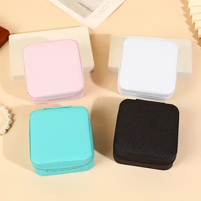 Schmuckkästchen Mini-Schmuckkästchen Schmuckverpackungsbox Ohrringe Ring Schmuckkästchen Reise-Aufbewahrung kompaktes tragbares Schmuckverpackungskästchen