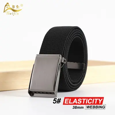 Yüksek esnekli örme lastikli kanvas kemer, minimalist tasarım - 11