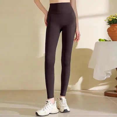 Damen Yoga-Leggings Hochbund Po-Push-up Anti-Rollrand - 13