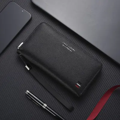 Long Men's Wallet with Multiple Card Slots and Large Capacity - 7