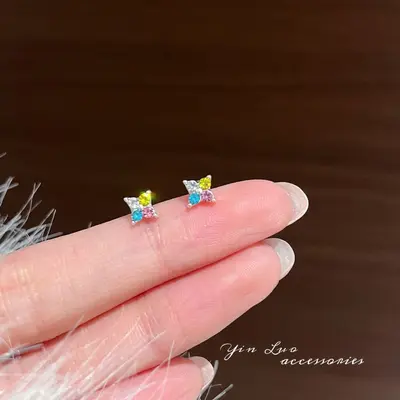 925er Nadel Schmetterling Perlen Ohrringe für Damen im Instagram-Stil, neues trendiges Modell, elegante Ohringe mit hochwertigem Design, Ohrstecker für Großhandel und Marktverkauf - 8