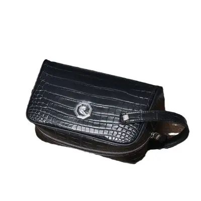 Crocodile Pattern Men's Handbag, Large Capacity, Portable - 5
