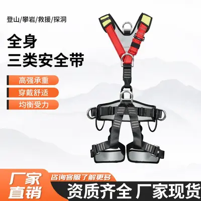Five-Point Full-Body Safety Harness for High-Altitude Work and Rock Climbing - 2
