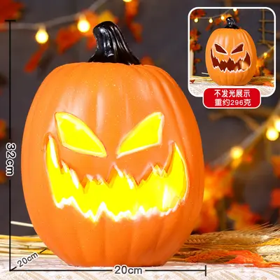 Light-Up Large Halloween Pumpkin Lantern Decoration - 13