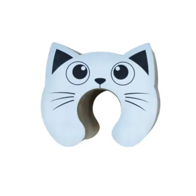 Eulenförmiges dickes Katzenkratzbrett aus Wellpappe - 8