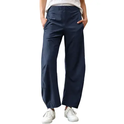 Damen Schnelltrocknende 7/8 Haremshose mit weitem Bein und elastischem Bund - 11