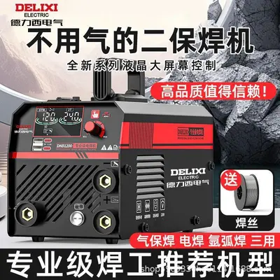 Delixi 220V Multifunction Gasless Welding Machine, Portable, Industrial Grade