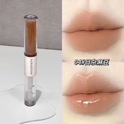 Kakashow Dual-End Lip Glaze, Mirror Gloss and Matte Finish - 9