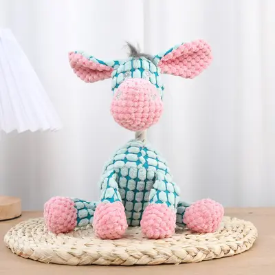Plush Squeaky Dog Toy, Chew-Resistant Puppy Teething Toy - 7