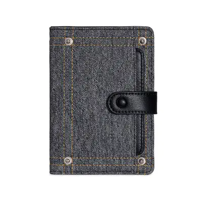 Retro-Denim Reisepass-Halter und Kartentasche, tragbar - 11