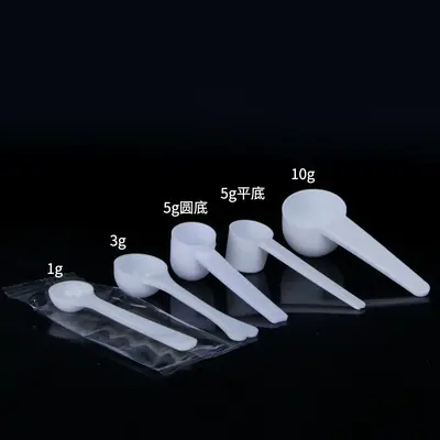 Plastik ölçü kaşığı 1/3/5/10 g, süt tozu için, tek kullanımlık, ayrı ayrı paketli
