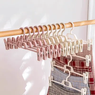 Ev gardırop depolama için pantolon askı klipsleri, pantolonlar için özel alet, JK etekleri kurutmak için dikişsiz depolama askısı, pantolon klipsleri.