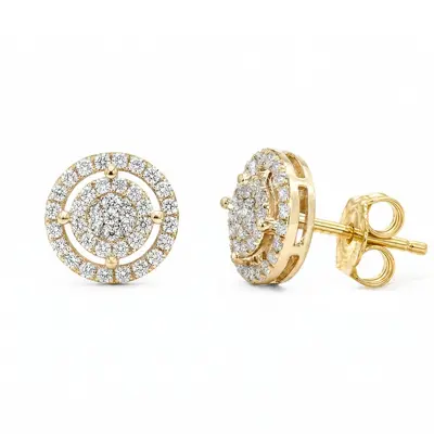 S925 Sterling Silver Moissanite Stud Earrings, Light Luxury Hip-Hop Style
