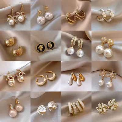 kadınlar için s925 gümüş inci küpeler, hafif lüks, üst düzey, niş, popüler, çok yönlü küpeler, benzersiz ve güzel kulak takıları, küpeler - 2