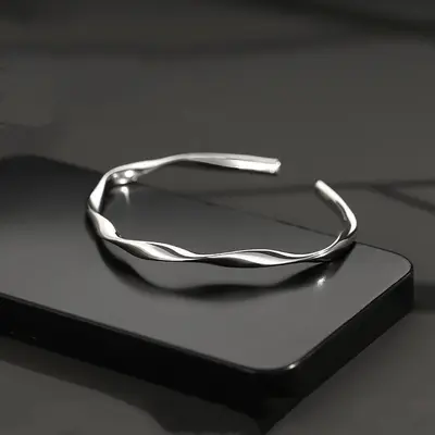 925 Silberbeschichtung Herren-Armband glänzend - 7