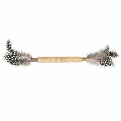 Matatabi Diş Kaşıma Çubuğu Kedi Oyuncağı Rafya ve Sisal İpli Kedi Oltası - 12
