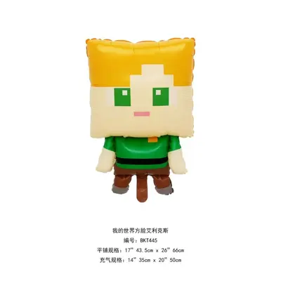 Minecraft Steve Folyo Balon Çelenk Doğum Günü Parti Süslemesi