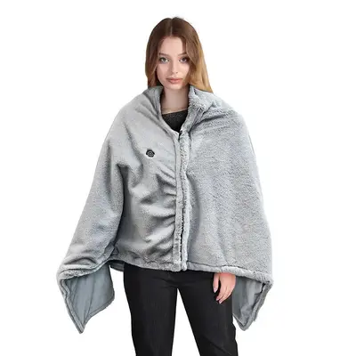 Rabbit Fur Electric Heated Shawl, Smart Heated Wrap - 6