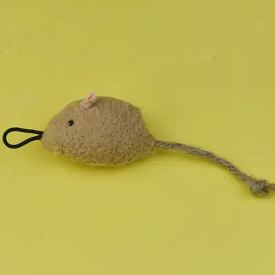 Steel Wire Cat Teaser Wand with Replacement Mouse Head - 8