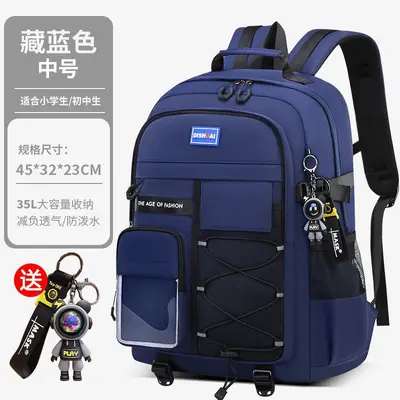School backpack with spine protection, large capacity - 11
