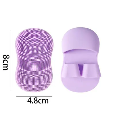 Mini Silicone Face Cleansing Brush, Soft Bristles, Blackhead Removal