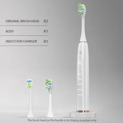 V6 sonic electric toothbrush with soft bristles and long battery life - 8