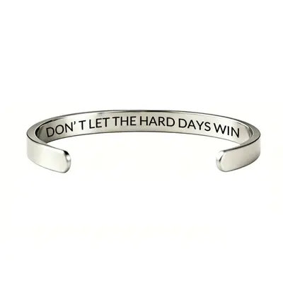 Stainless steel open bracelet, engraved design, multicolor - 6