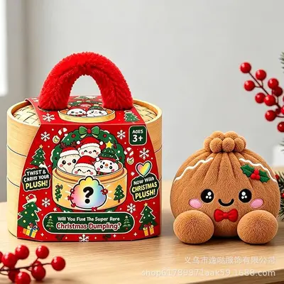 Extra großes Dumpling Weihnachts-Stressball-Plüsch mit Dampfgarer - 6