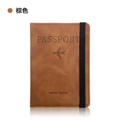 Sınır ötesi popüler deri kılıf pasaport tutucu hazır PU deri RFID pasaport çantası çok fonksiyonlu SIM kart belge çantası - 13