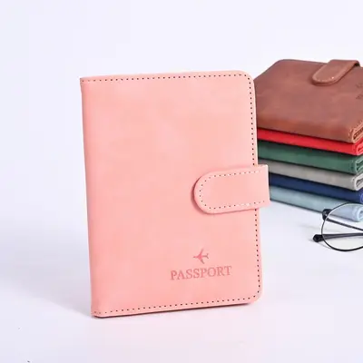 Leather Passport Holder, Multi-Card, PU Thickened - 11