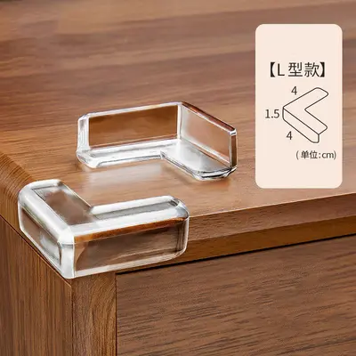 Transparent Silicone Corner Protector Strip, Self-Adhesive, Anti-Collision for Children - 10