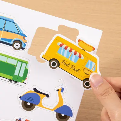 Kinder-2-in-1-Kritzel- und Abreißbuch mit Tieren und Verkehr