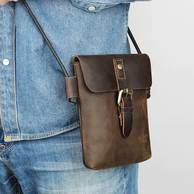 Hakiki deri crossbody çanta cep telefonu çantası mini küçük çanta omuz cep telefonu çantası ilk katman inek derisi yumuşak deri üst düzey omuz çantası erkekler için