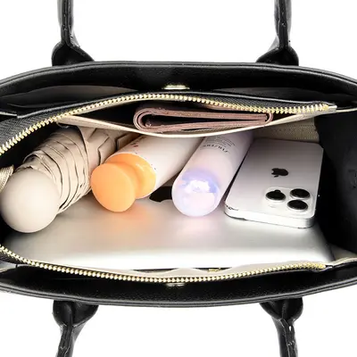 Damen-Handtasche 2024 im Kontrastfarben-Design, Schulter- oder Umhängetasche - 2